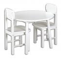  White Round Table and Chairs 