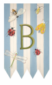  Bugs and Stripes Hand Painted Wall Hanging by Drooz Studio 