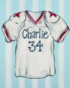  football jersey hand painted art by reesa 