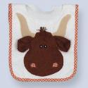  Steer Pullover Bib and Washcloth 