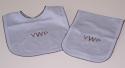  Blue Chocolate Bib and Burp Cloth Set 