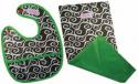  2 Red Hens Bib and Burp Set 